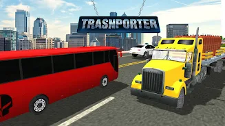 Transporter Truck Driving 3D 螢幕截圖 0