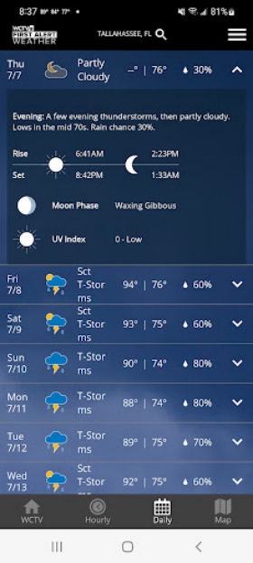 WCTV First Alert Weather 螢幕截圖 2