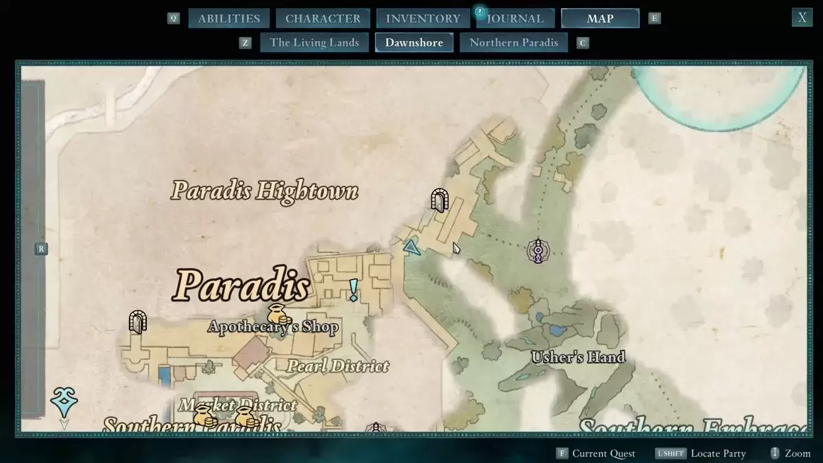 Lugar de herencia de Wodeica en AVOWED