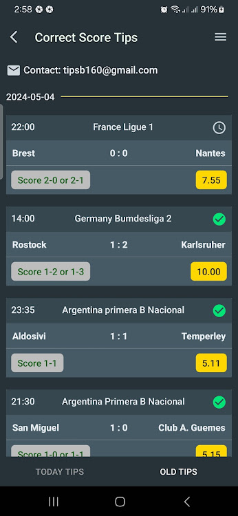 Betting Tips Correct Score 螢幕截圖 3