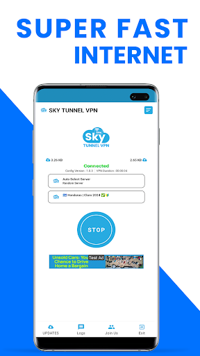 Sky Tunnel VPN ဖန်သားပြင်ဓာတ်ပုံ 1
