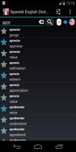 Schermata Offline Spanish English Dictionary 0
