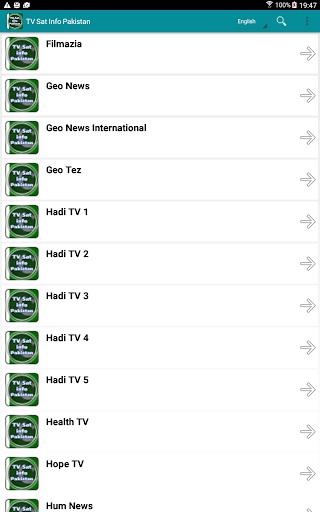 Schermata TV Sat Info Pakistan 1