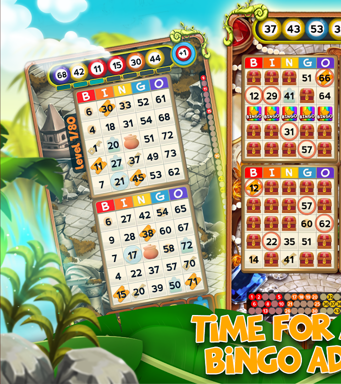 Bingo Treasure Quest - Paradise Island Riches 螢幕截圖 0
