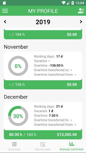 Working Timer - Timesheet ภาพหน้าจอ 2