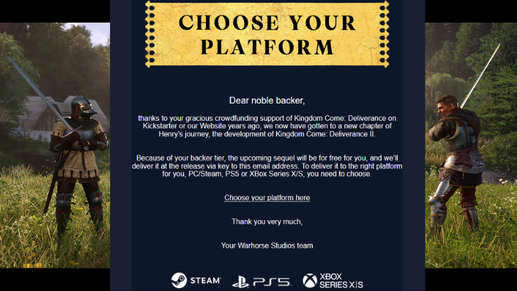 Warhorse Studios homenageia apoiadores do Kickstarter