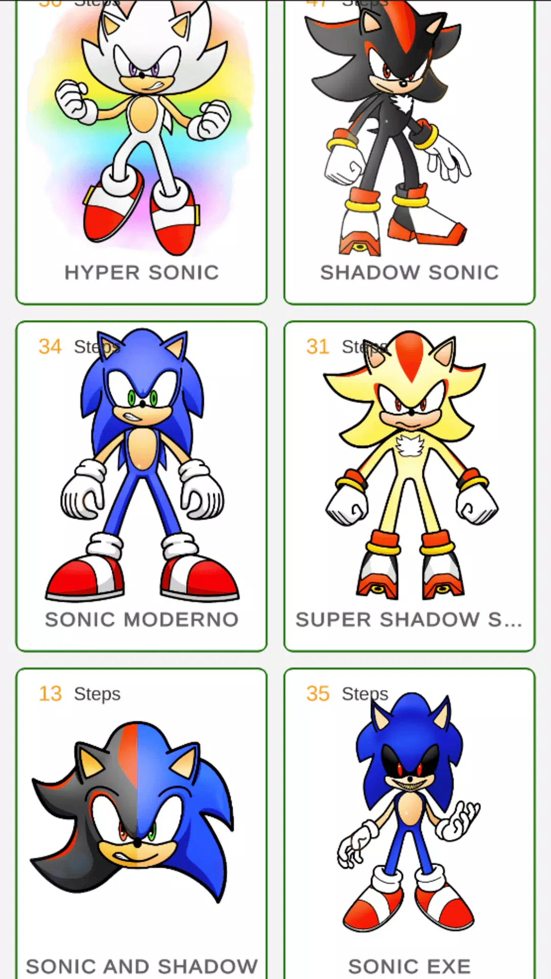 How to draw sonik characters 螢幕截圖 1