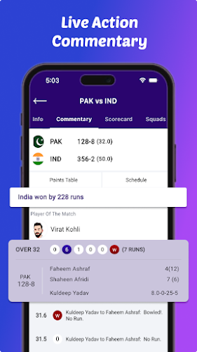 CrickZone: Live Cricket Scores 螢幕截圖 3