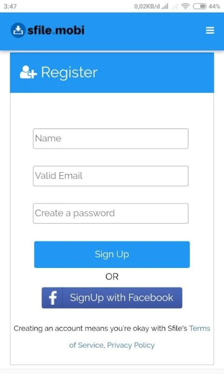 Sfile Mobi - Monetizing Your File Captura de tela 0