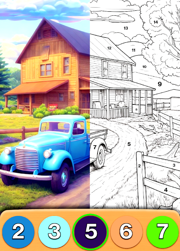 Farm Color By Number Zrzut ekranu 1