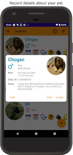myPets - Pet Manager 螢幕截圖 1