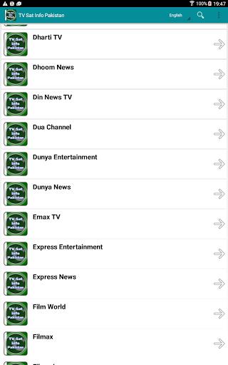 Schermata TV Sat Info Pakistan 3
