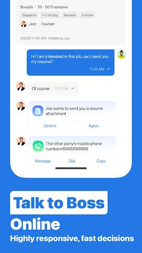 Schermata Bossjob: Chat & Job Search 3