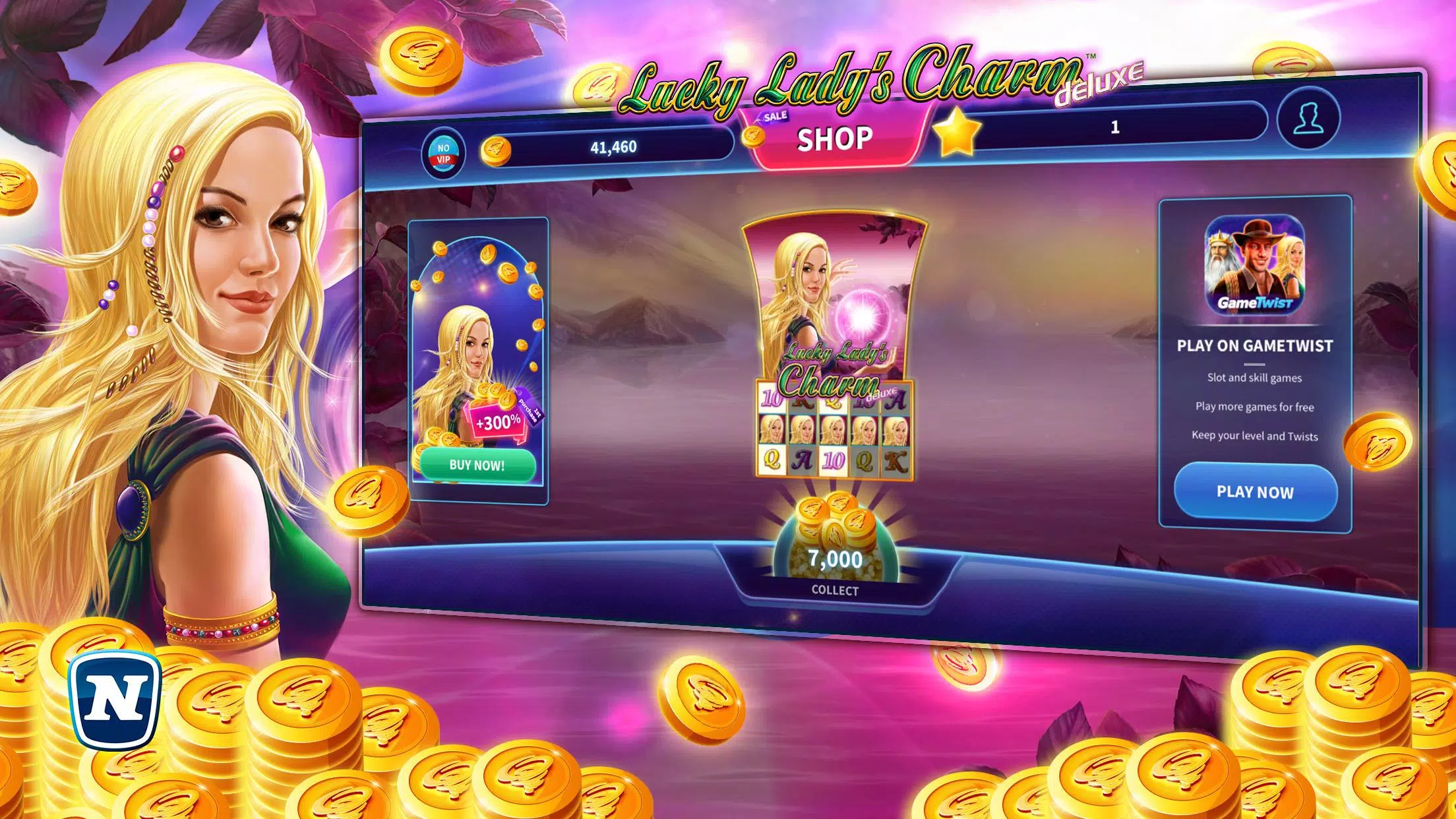 Schermata Lucky Lady’s Charm Deluxe Slot 1