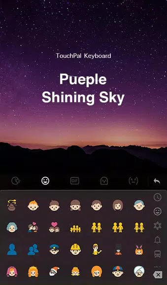 Purple Sky Keyboard Theme Ảnh chụp màn hình 1
