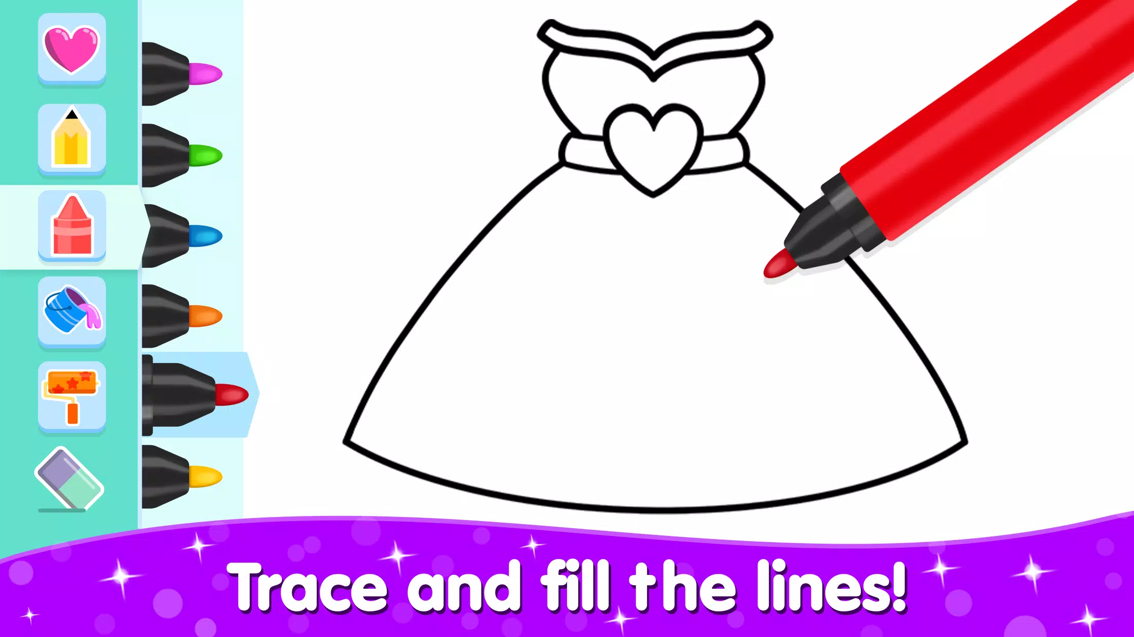 Schermata Coloring and Drawing For Girls 0