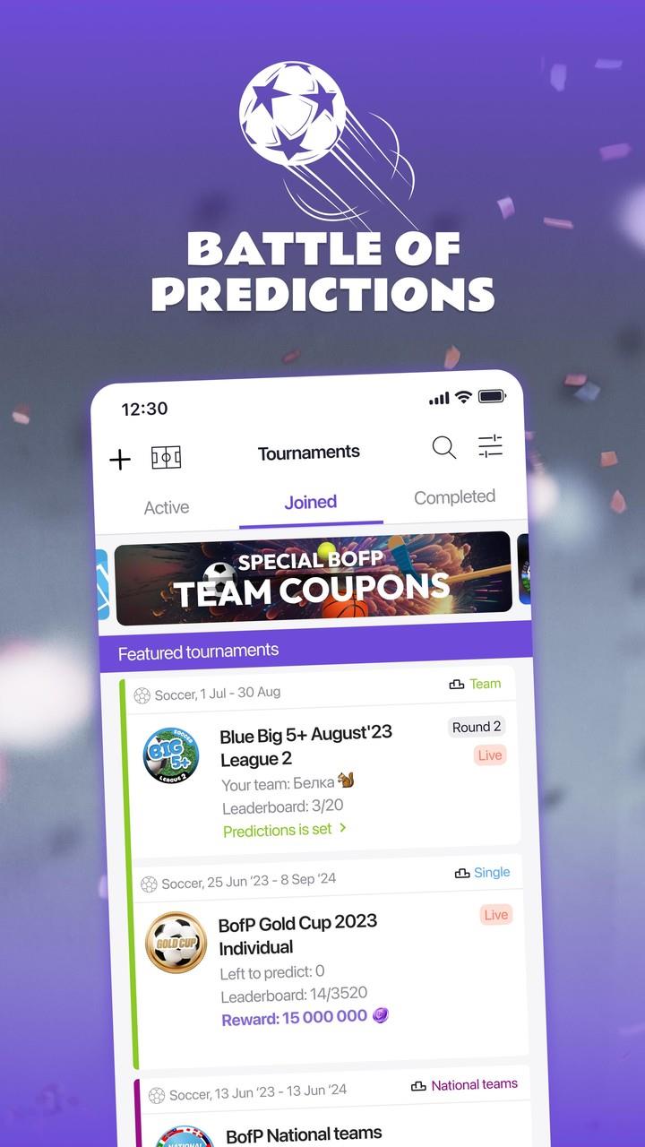 Battle of Predictions - Sports 螢幕截圖 0