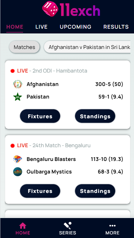 11Exch Scores Line Cricket App Tangkapan skrin 1