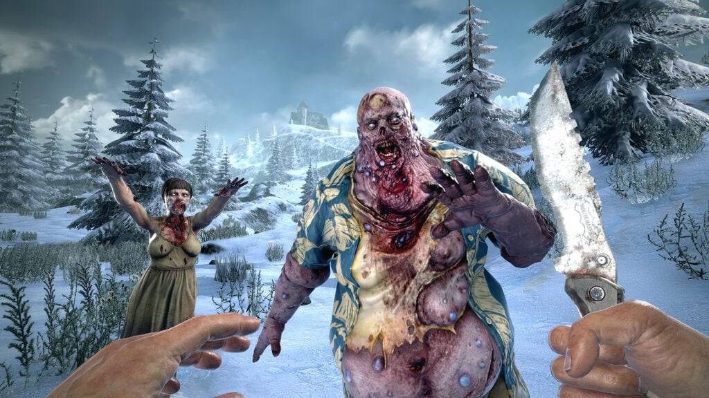 Player fortifying a base in 7 Days to Die