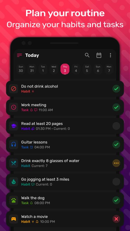 HabitNow Daily Routine Planner स्क्रीनशॉट 0
