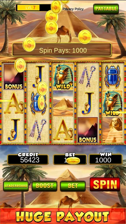 Slot Machine: New Pharaoh Slot - Casino Vegas Feel Captura de tela 0