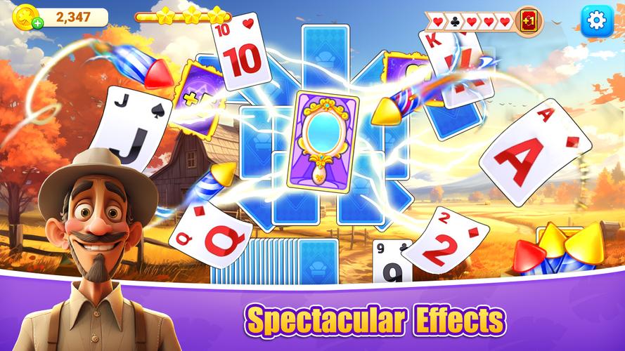 TriPeaks Solitaire Farm 螢幕截圖 0