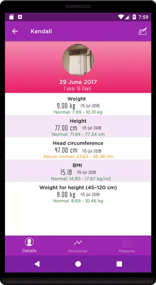 Child Growth Tracking Schermafbeelding 3