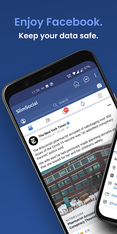 SlimSocial for Facebook 螢幕截圖 1