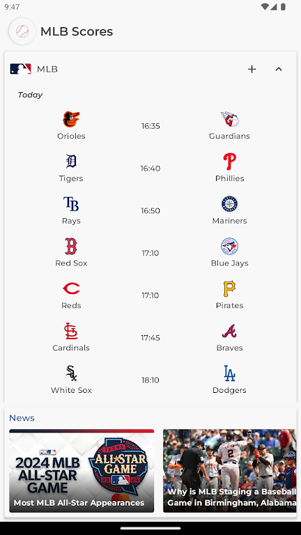 MLB Scores Скриншот 0
