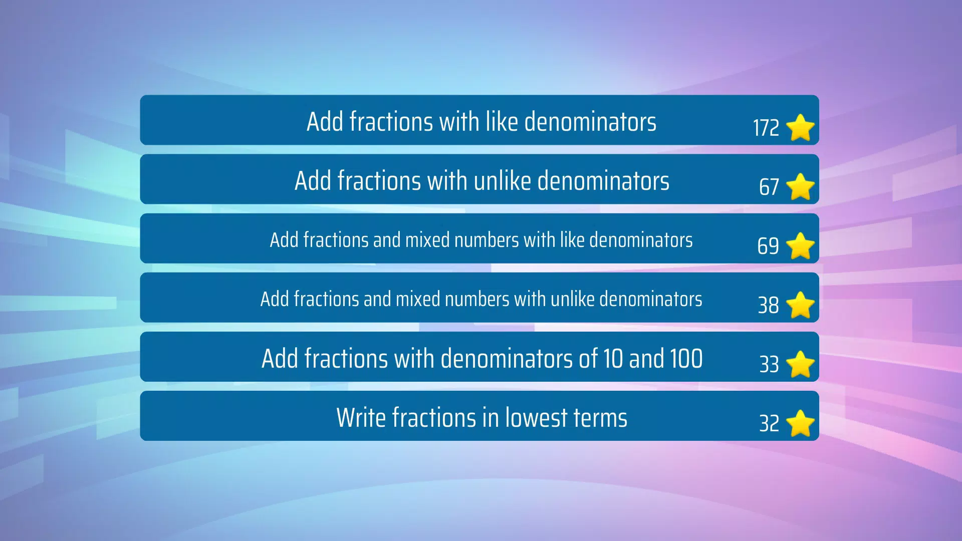 Adding Fractions Math Game Capture d'écran 0