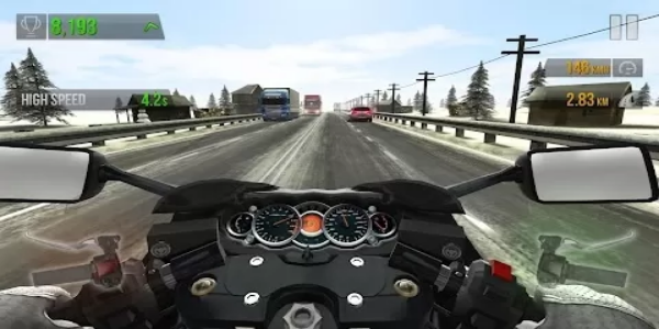 <h3>ゲームプレイガイド</h3>
<ol>
<li><strong>ゲームを起動します:</strong> Traffic Rider アイコンをタップします。</li>
<li><strong>プレイを開始する:</strong> 「開始」ボタンをタップします。</li>
<li><strong>メニューの操作:</strong> ホーム画面を探索し、設定を調整し、ガレージでバイクをアップグレードします。</li>
<li><strong>モードを選択してください:</strong> ゲーム モードを選択します (MOD バージョンではすべてのコンテンツのロックが解除されます)。</li>
<li><strong>ライドを開始します:</strong> ミッションを選択し、「プレイ」をタップします。</li>
<li><strong>ゲームコントロール:</strong> 傾けて操縦し、右ハンドルで加速し、左ハンドルでブレーキを掛けます。衝突を避けてください!</li>
</ol>
<p><img src=