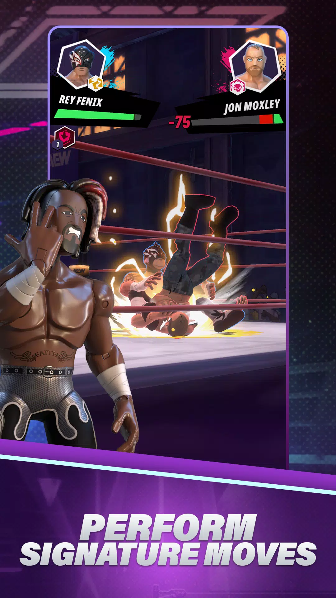 AEW: Figure Fighters Wrestling 螢幕截圖 1
