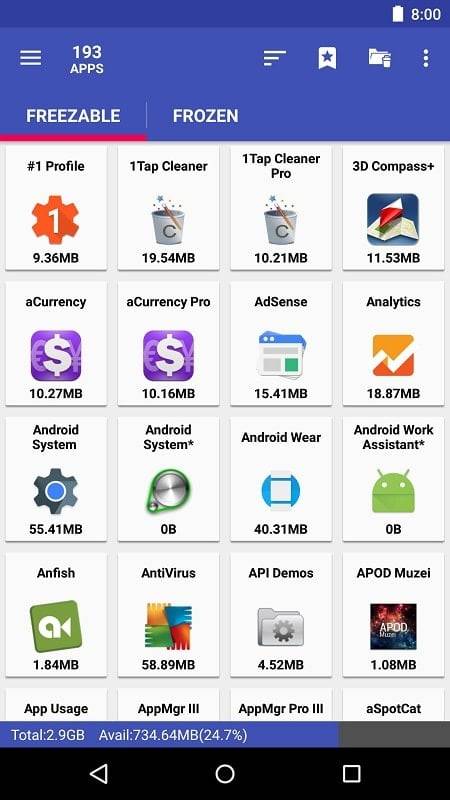 AppMgr Pro III 螢幕截圖 1