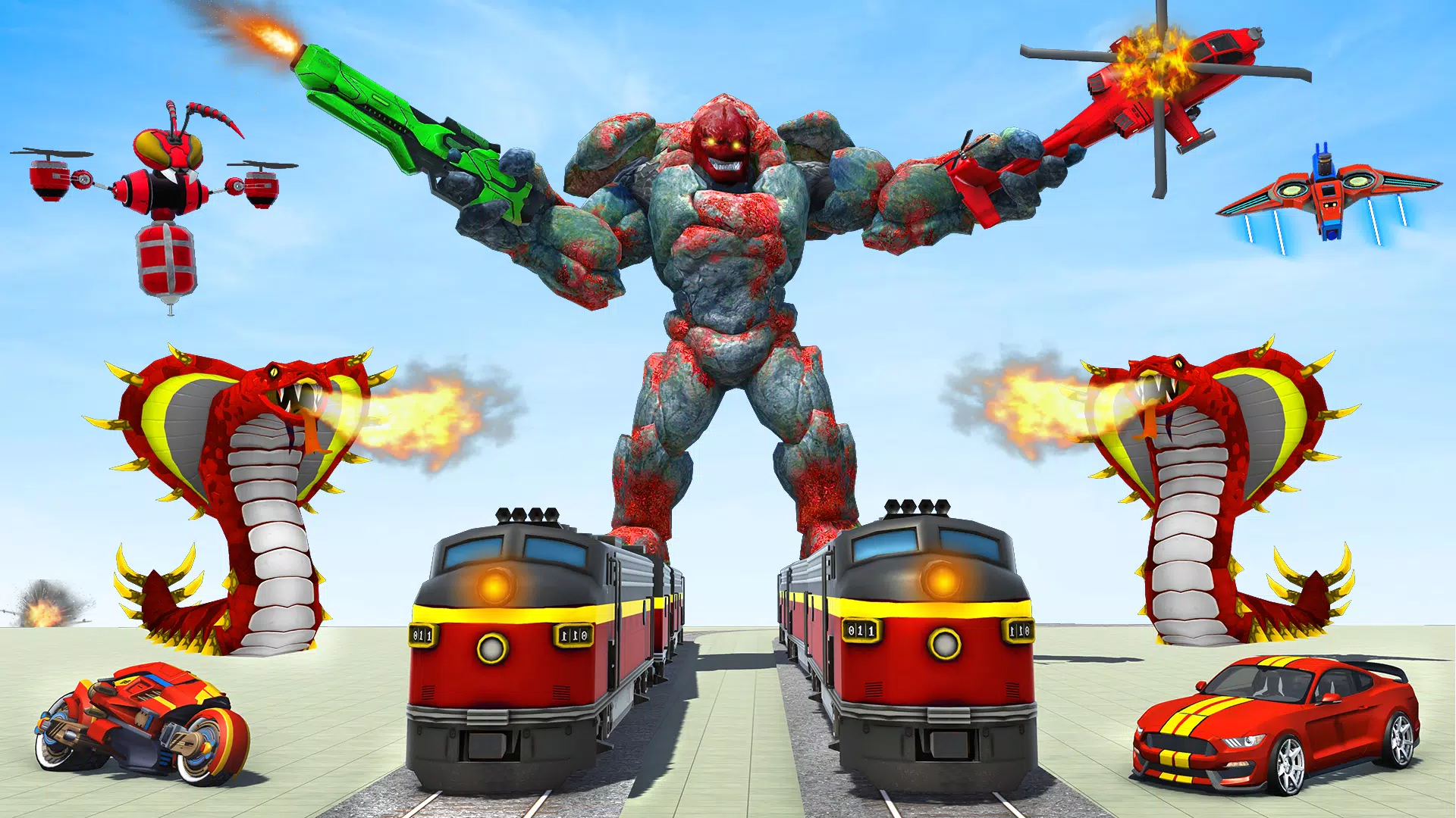 Snake Robot Game - Stone Robot 螢幕截圖 3