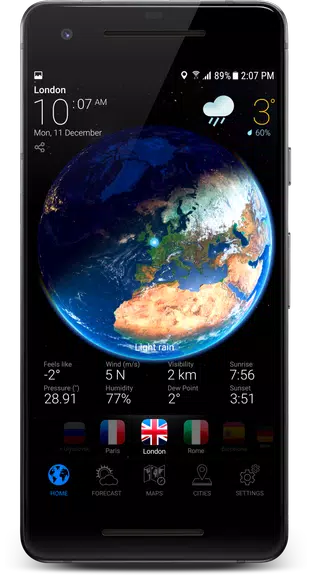 3D EARTH - weather forecast Tangkapan skrin 0