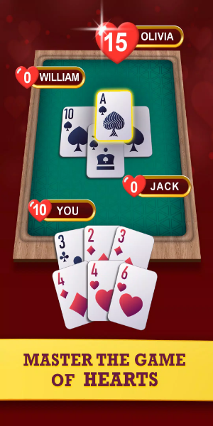 Hearts: Classic Card Game Fun Скриншот 1