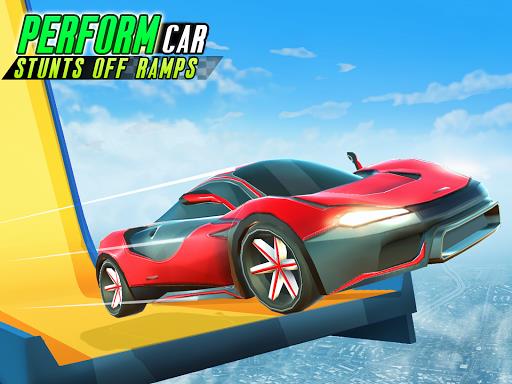 Mega Ramp Car Stunt-Car Racing 螢幕截圖 1