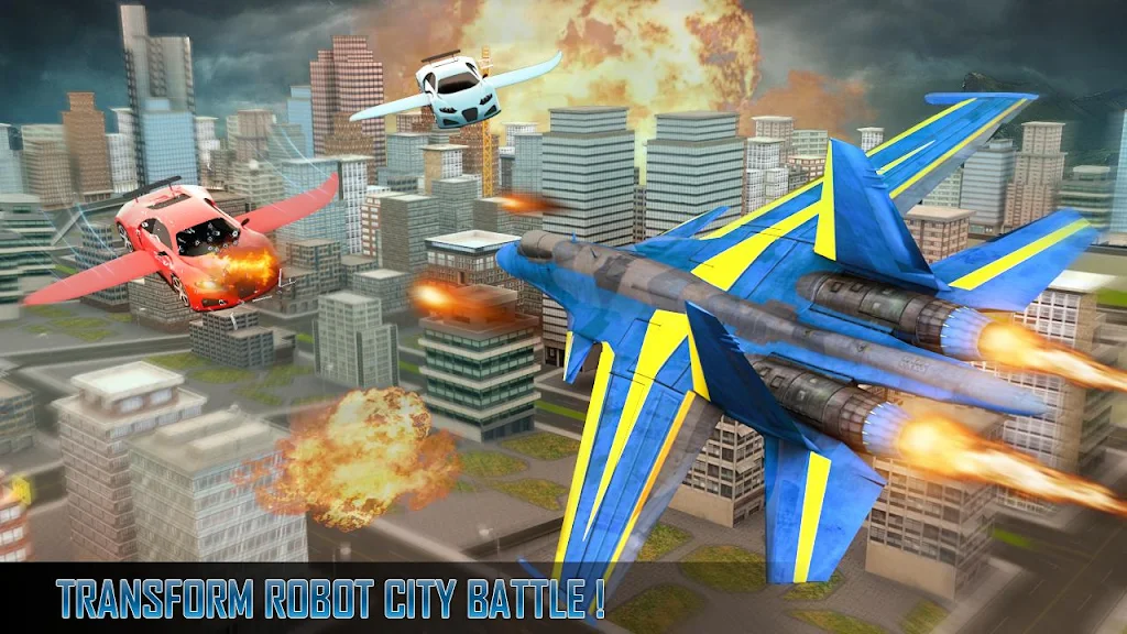 Police Air Jet Multi Robot Shooting Game 螢幕截圖 3