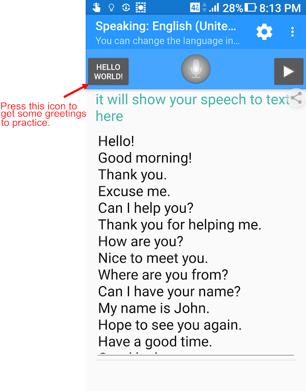 Schermata Languages pronunciation 0