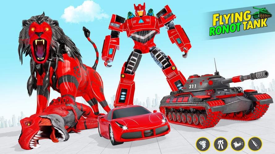 Army Tank Lion Robot スクリーンショット 1