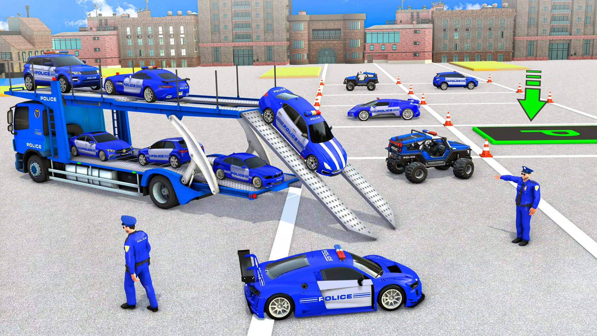 Crazy Car Transport Truck Game 螢幕截圖 0