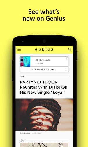 Genius — Song Lyrics Finder 螢幕截圖 0