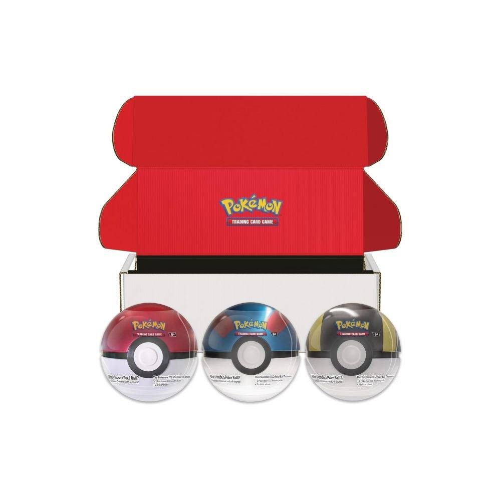 Pokémon TCG: Poké Ball Tin Bundle 2024 Версия - Poké Ball, Great Ball & Ultra Ball