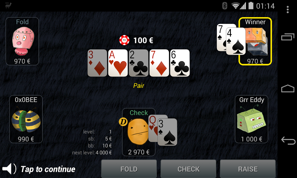 Bots Don’t Bluff Offline Poker 螢幕截圖 3