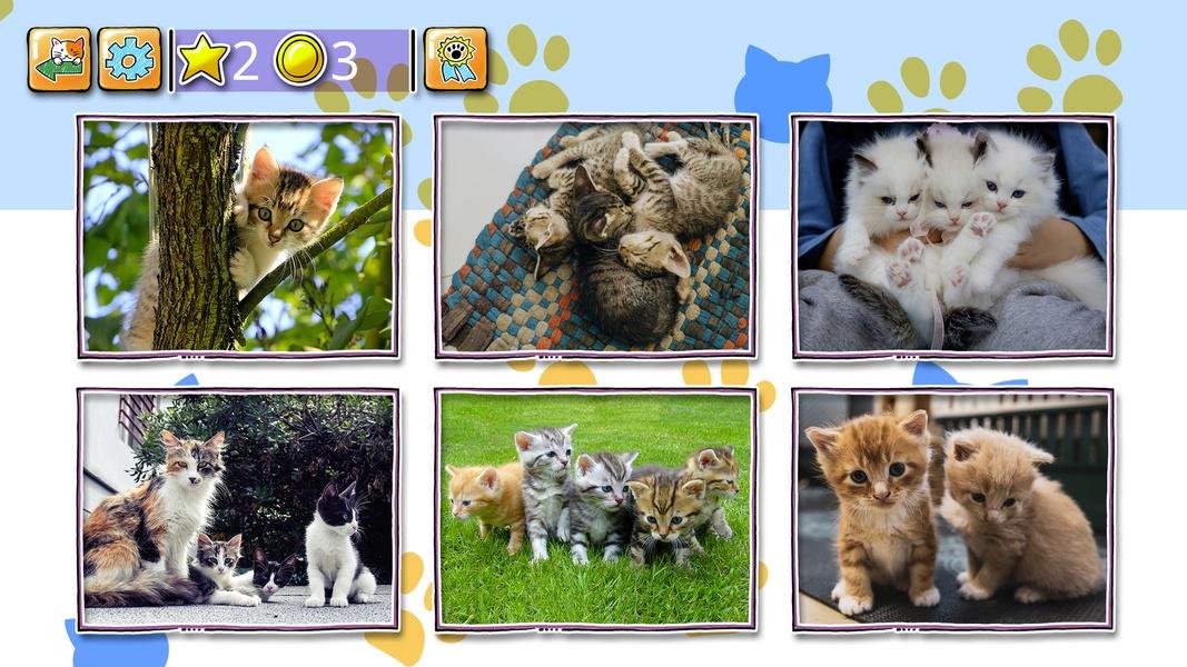Jigsaw Puzzle Cats Kitten ဖန်သားပြင်ဓာတ်ပုံ 3