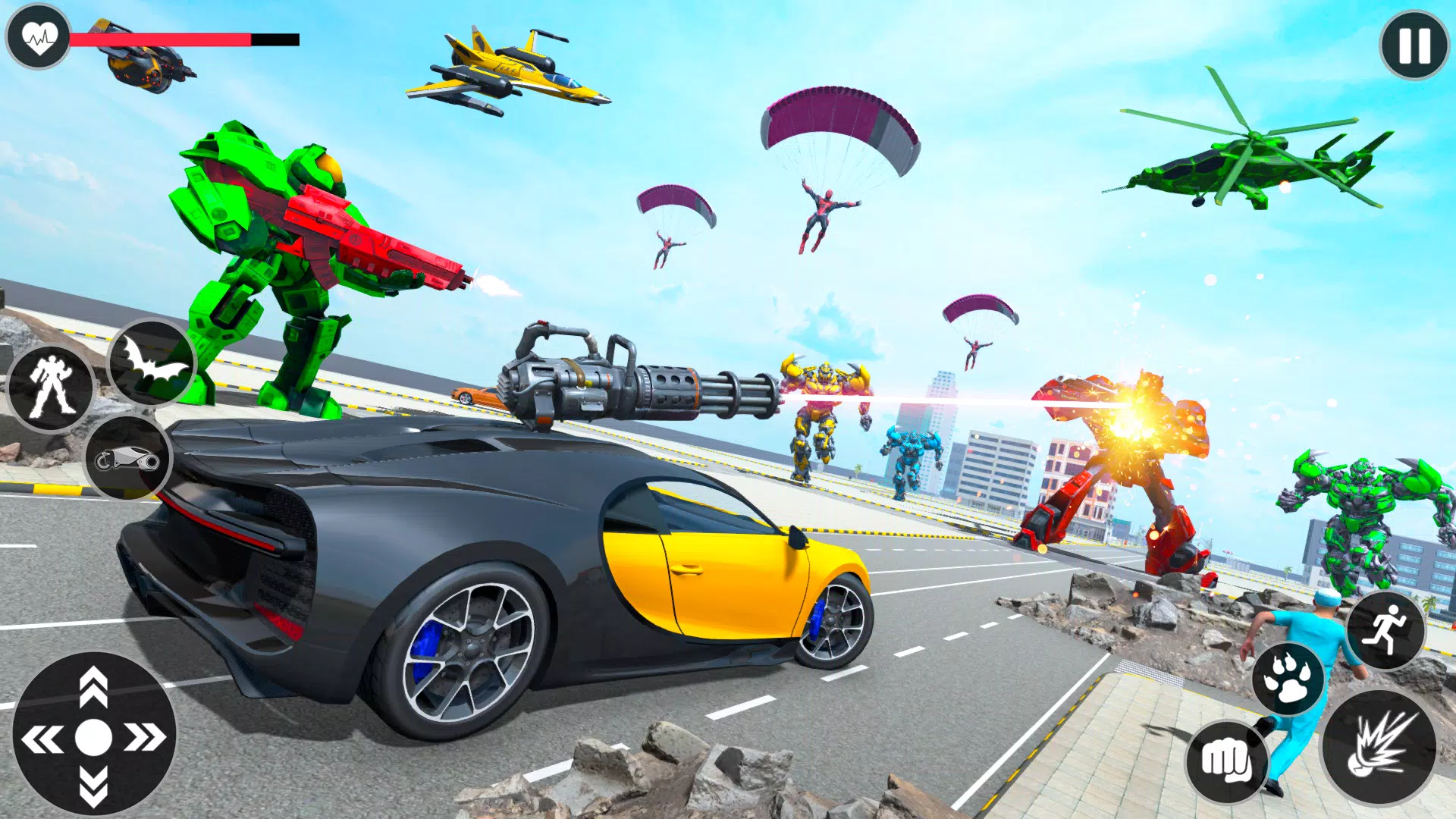 Flying Robot Transforming Game 螢幕截圖 1
