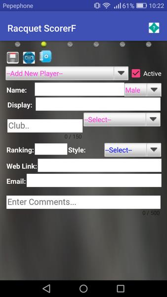 Racquet Game Scorer ဖန်သားပြင်ဓာတ်ပုံ 2