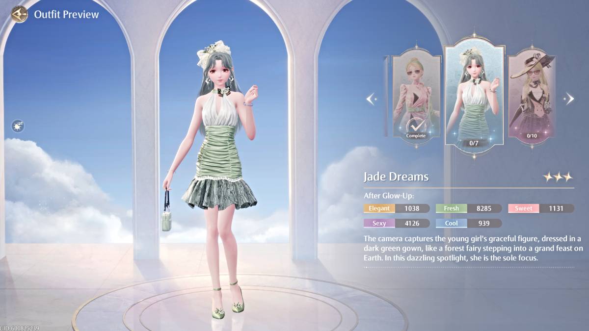 Jade Dreams strój w nieskończoności Nikki