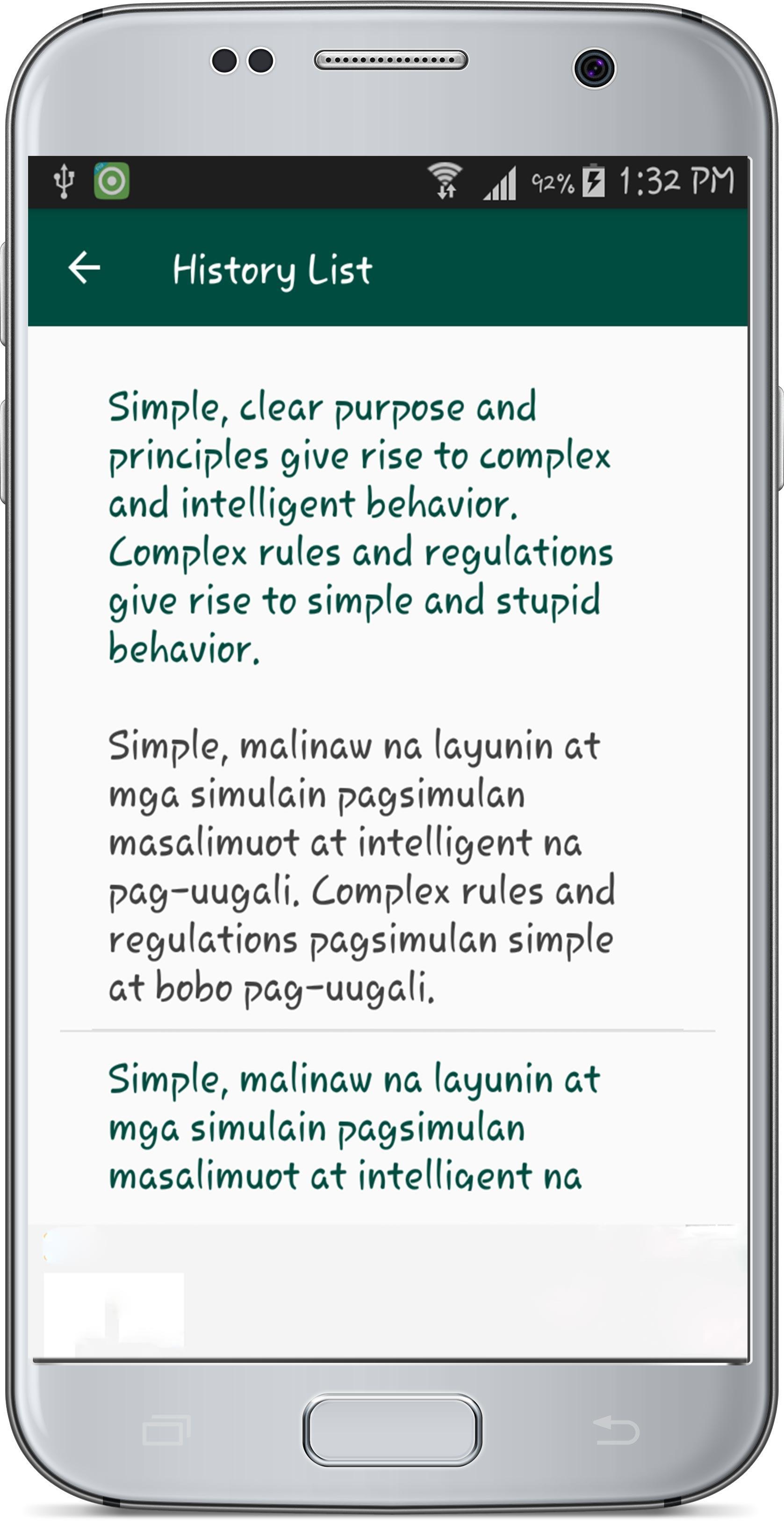 English Tagalog Translate Captura de tela 3