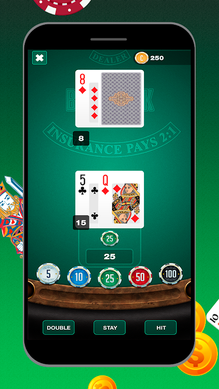 Royal Blackjack 21 螢幕截圖 1